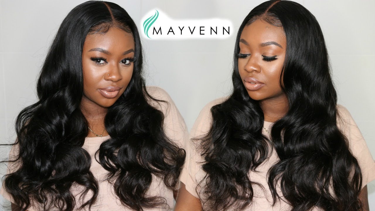 My First Frontal Sew In At The Hair Salon Mayvenn Free Install YouTube