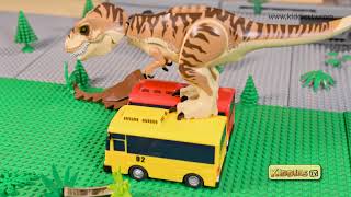 wheels on the bus song with dinosaur tayo buses preschool videos kiddiestv