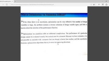 MODULE-5 OPTIMIZATION VIA SIMULATION