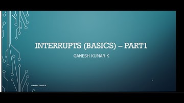 Interrupts Embedded System Part1 | Interrupts in microcontrollers