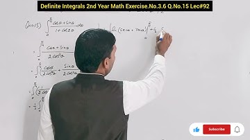 Integration||Integration lectures||Definite Integrals||2nd Year Math Lec-92@tariqshaheenmaths1492 