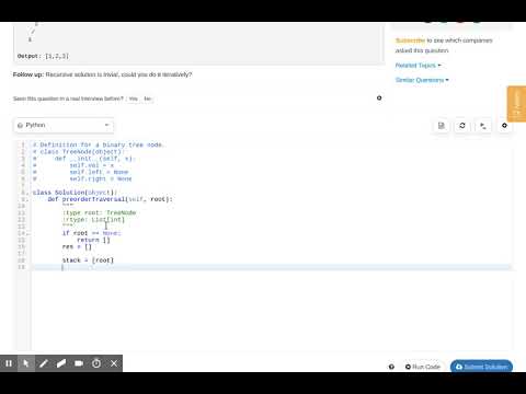 LeetCode 144. Binary Tree Preorder Traversal