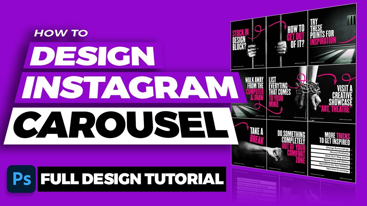 How To Design An Instagram Carousel In Photoshop - Full Easy Tutorial