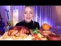 MUKBANG | Курица гриль, салаты, овощи | Grilled chicken, salads, vegetables не ASMR