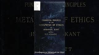 Grundlegung zur Metaphysik der Sitten by Immanuel Kant — Quick Take | Phantom Pages #Shorts