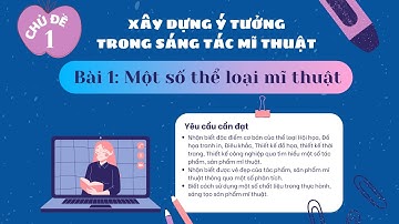 Bài 1: Một số thể loại Mĩ thuật/CĐ 1: Xây dựng ý tưởng trong sáng tác Mĩ thuật/ Mĩ thuật 6/KNTTVCS