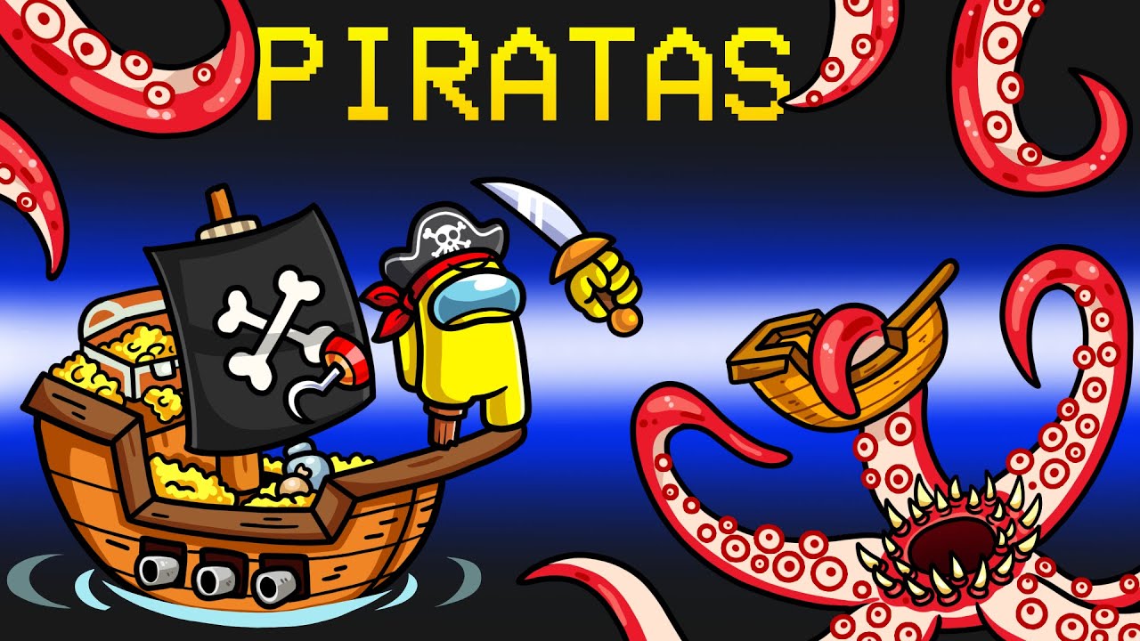 ¡Among Us PERO somos PIRATAS! 🔪🐙☠️ SILVIOGAMER en AMONG US PERO ⭐