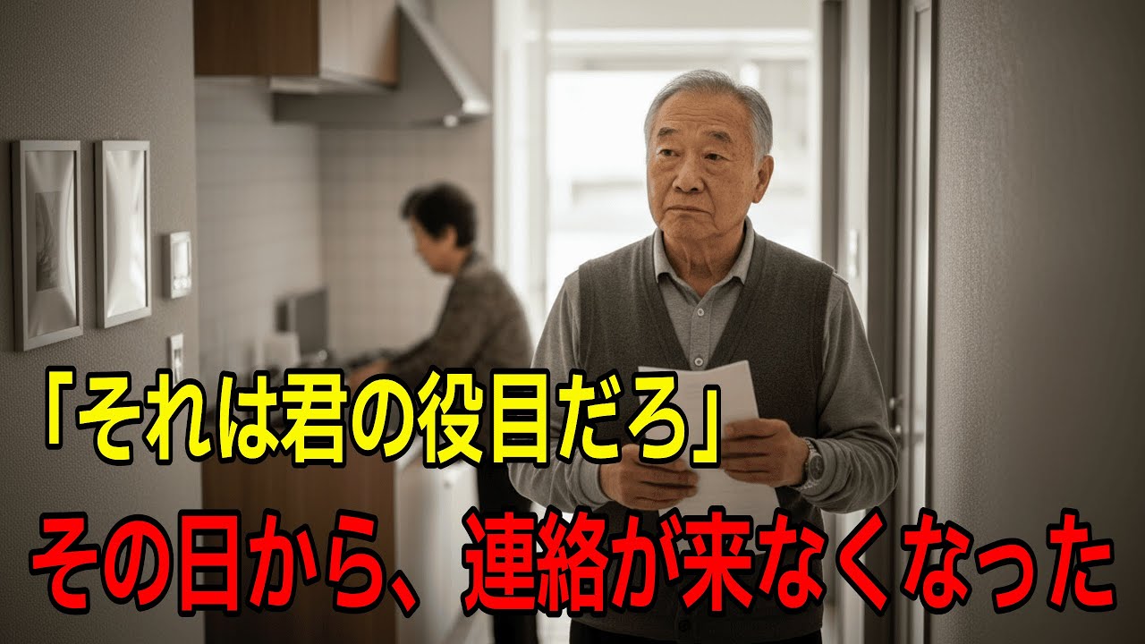 「それは君の役目だろ」その一言で、70代夫の名前は届かなくなった