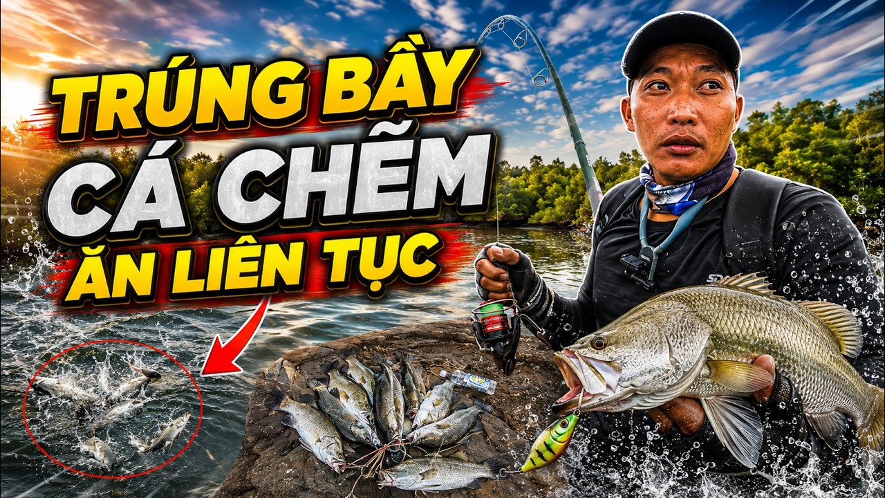 Câu Cá Chẽm Ở Bình Đại – Thế Phong Fishing