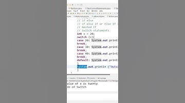 Java Switch statement works by comparing the equality of a variable against multiple values