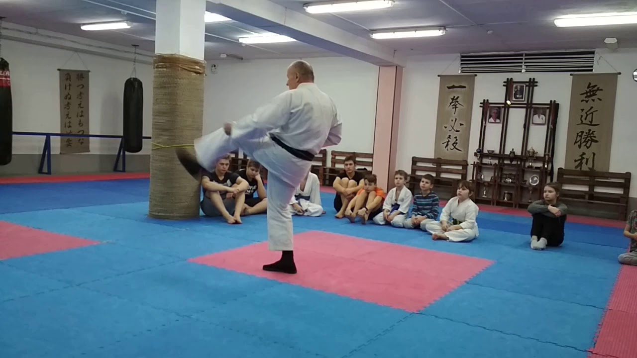 Тренировка ударной техники каратэ в домашних условиях - YouTube