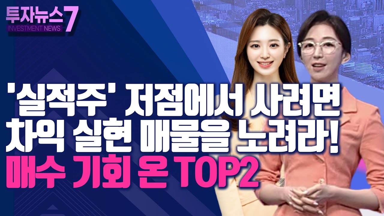 [투자뉴스7] '실적주' 저점에서 사려면 차익 실현 매물을 노려라! 매수 기회 온 TOP2 / 머니투데이방송 (증시, 증권)