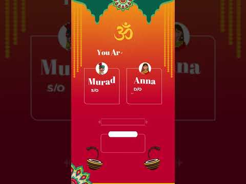 Vertical Orange Red Traditional Indian Wedding Invitation Mobile Video | Save the date @DigimediaXperts