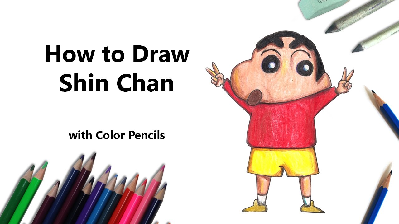 How to Draw Shin Chan | Step by Step Drawing Shin Chan Nohara | Easy Drawing  Tutorial of Shinchan | - YouTube