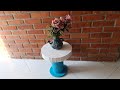 MESITA con CARRETEL reciclado Y cemento#bricolage
