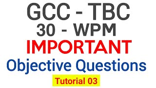 #gcctbc#gcctbcobjective#gcctbcobjectivequestionanswer GCC TBC 30wpm Important Objective Questions 03 screenshot 5