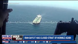 Iran closes Strait of Hormuz again, opened fire on British tanker