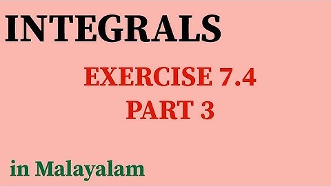 INTEGRALS in Malayalam