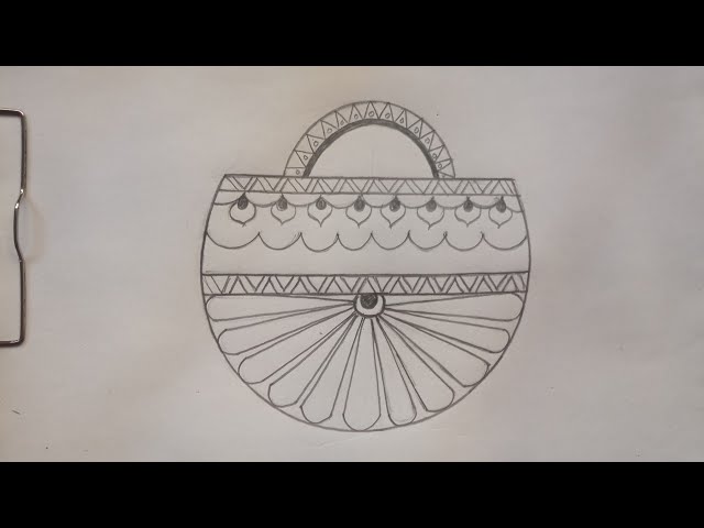 Purse Design Drawing for Elementary &Intermediate exam | How to make purse  design | #pursedrawing - YouTube