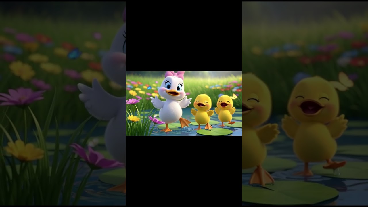 Daisy Duck Family Time 🦆👩‍👧 | Cute Kids Poem | Duck Family Song | YouTube Shorts 