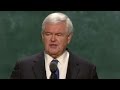 Newt Gingrich addresses the Republican National Convention