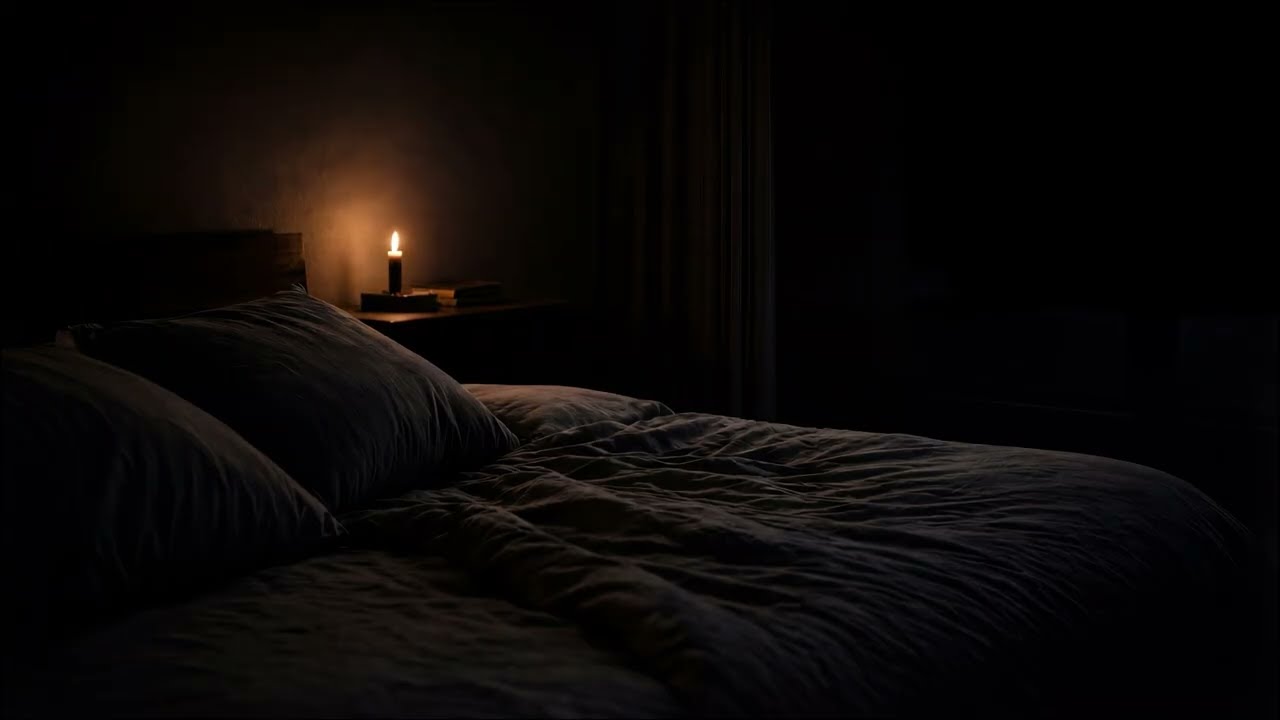 🕯 Ultra Dark Candle Bedroom — Silent Night Sleep (No Music)