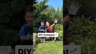 Noah and I made a compost🌱🍂