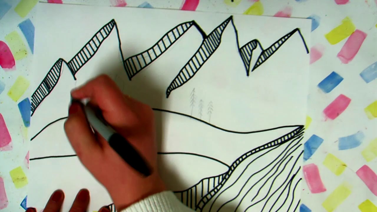 How to Draw a Arctic Landscape - YouTube