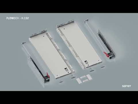 SAMET FlowBox Çekmece 192 mm Yan Panel Yüksekliği Montajı | FlowBox 192 Side Panel Height Assembly