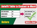 AutoFit Table to Content in Word Made Easy!