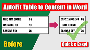 AutoFit Table to Content in Word Made Easy!