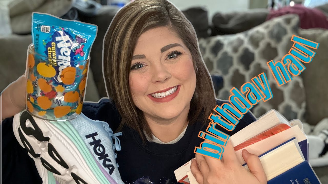 BIRTHDAY HAUL books, treats, shoes, and more YouTube