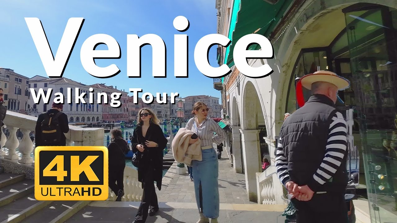 Venice, إيطاليا | جولة مدينة سيرًا على الأقدام 4K | 31 مارس 2023
