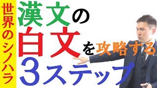 【漢文】白文が読めない！人の勉強法３ステップ～京大模試全国一位の勉強法【篠原好】