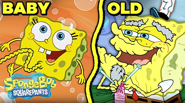 SpongeBob's Stages of Life! ⏰ Baby Sponge to Old Man | SpongeBob