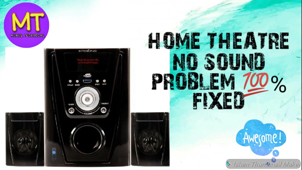 home theatre no sound problam 100 repair YouTube