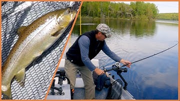 Salmon and Trout Trolling with lead core ::  Fishing Lake Francis, NH
