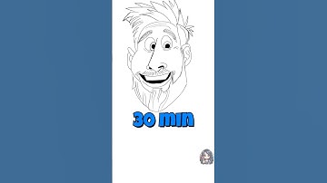 How fast can you draw Messi? 🤪⏱️⚽️🤯 #art #messi #football #shorts  #drawing #fanart #artist