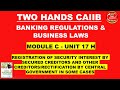 MODULE C UNIT 17 H BRBL I BANKING REGULATIONS AND BUSINESS LAWS CAIIB I CAIIB BRBL