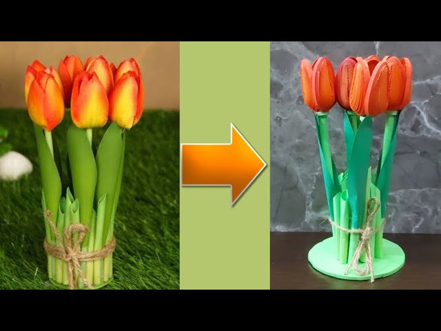 How To Make Miniature Paper Flower Bouquet / Paper Flower / Góc nhỏ  Handmade 