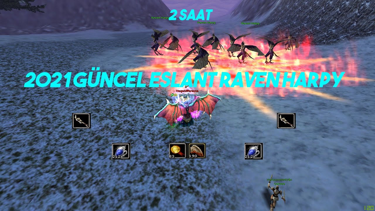 Knight Online 2021 Güncel Mage ile 2 Saat Eslant Raven Harpy Farm