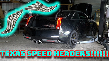 CTSV Texas Speed Headers Install (before and after exhaust sound)