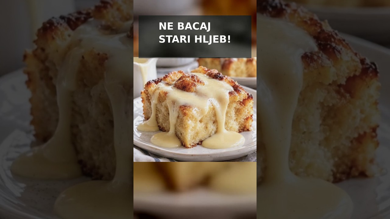 Puding od hljeba s vanilija sosom — Shorts