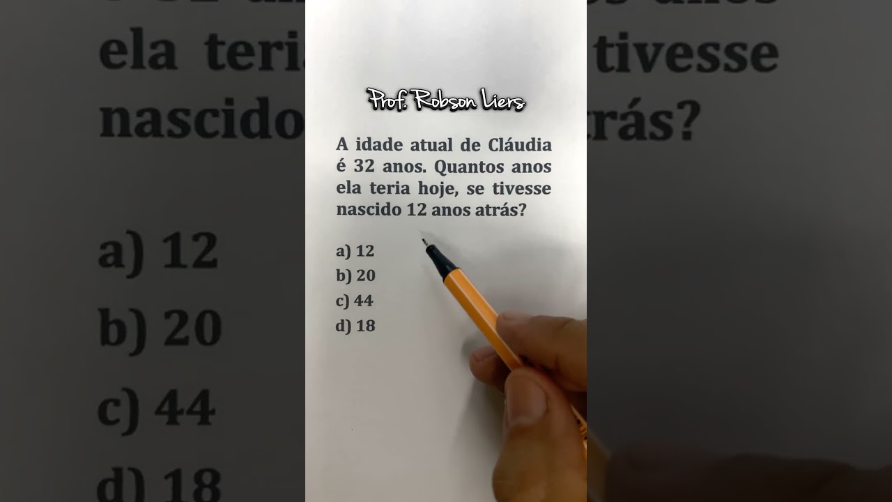 Problema de Matemática Básica para Concursos - Prof Robson Liers
