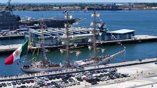 Sailboat from Mexico in San Diego Harbor