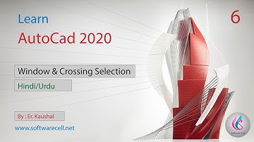 AutoCad 2020 Tutorial - 6 How to Use Window Selection and Crossing Selection in Hindi/Urdu