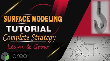 CAD-CAM TUTORIAL| Surface Modeling Strategy Using Hook Drawing| Advance CAD | Urdu/Hindi