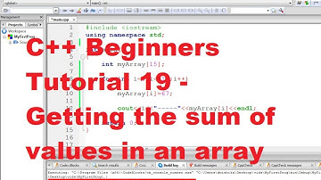 C++ Tutorial for Beginners 19 - Getting the sum of values in an array