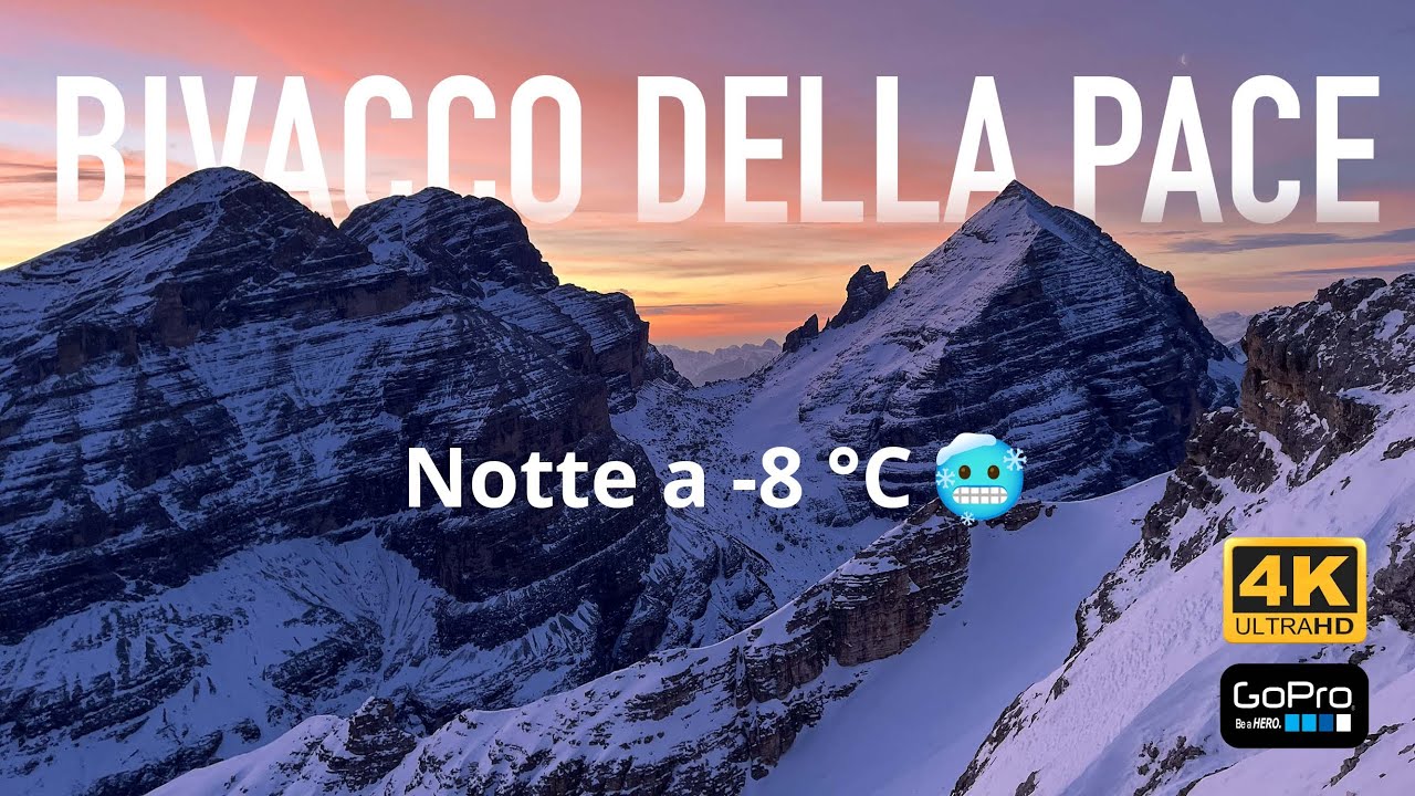 CREPUSCOLO e ALBA sulle TOFANE a -8°C dal BIVACCO DELLA PACE - 4K