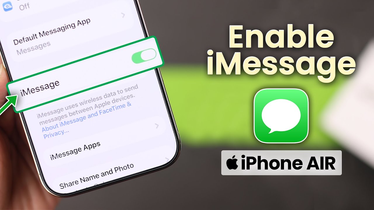 How To Activate iMessage on iPhone AIR! [Enable] - YouTube
